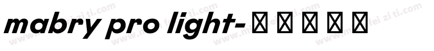 mabry pro light字体转换